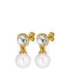 Dyrberg Kern Nette Gold Drop Earrings - Pearl