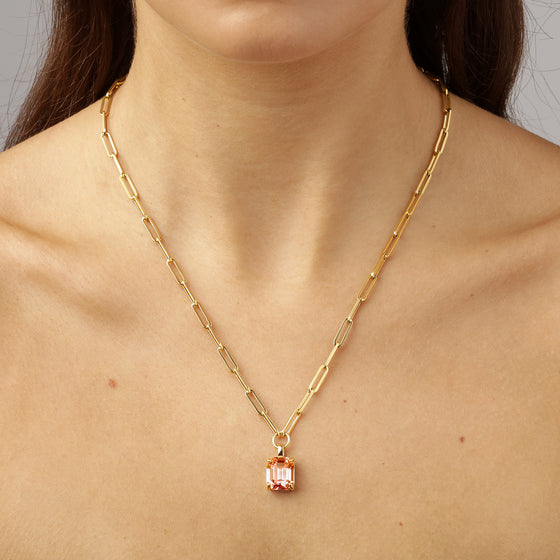 dyrberg-kern-octa-gold-necklace-peach