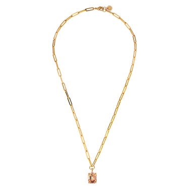 dyrberg-kern-octa-gold-necklace-peach