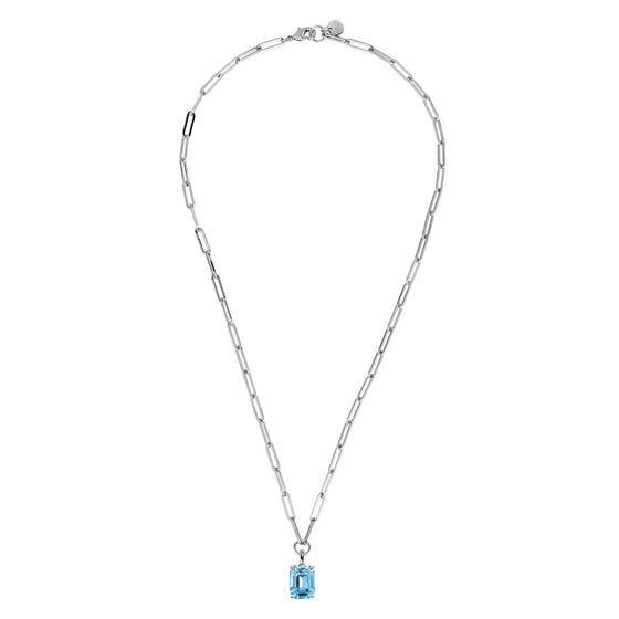 dyrberg-kern-octa-silver-necklace-aqua