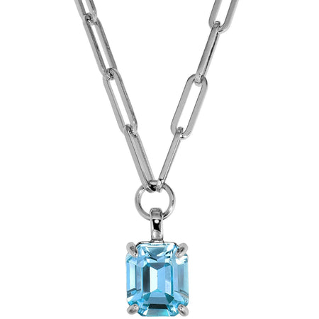 Dyrberg Kern Octa Silver Necklace - Aqua