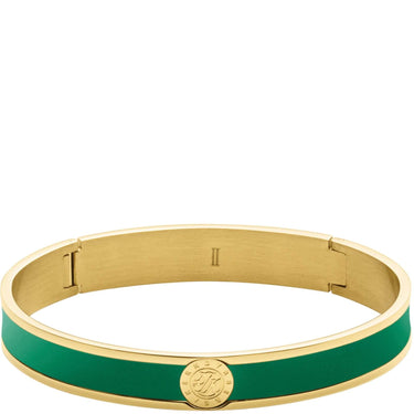 Dyrberg Kern Pennika Gold Bangle - Emerald Green