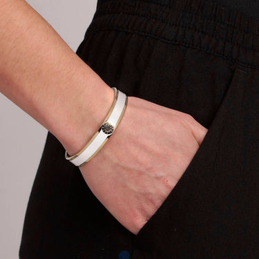 Dyrberg Kern Pennika Gold Bangle - White