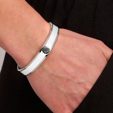 Dyrberg Kern Pennika Silver Bangle - White