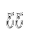 ladies silver Dyrberg Kern small hoop earrings