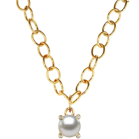 Dyrberg Kern Ramina Gold Necklace - White Pearl