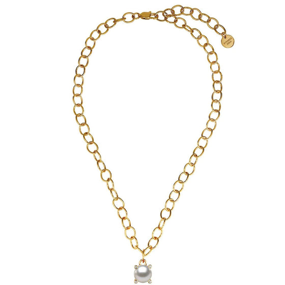 Dyrberg Kern Ramina Gold Necklace - White Pearl