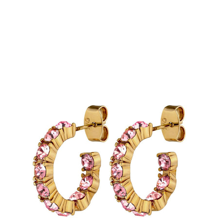 Dyrberg Kern Raquel Hoop Earrings - Light Rose