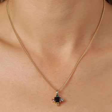 Dyrberg Kern Rimini Gold Dainty Chain Necklace - Rainbow