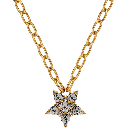 Dyrberg Kern Sagitta Gold Necklace - Grey