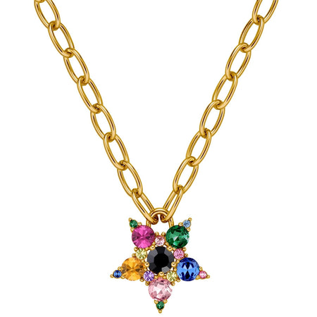 Dyrberg Kern Sagitta Gold Necklace - Rainbow