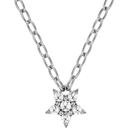 Dyrberg Kern Sagitta Silver Necklace - Clear Crystal