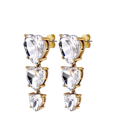 heart shaped crystal earrings
