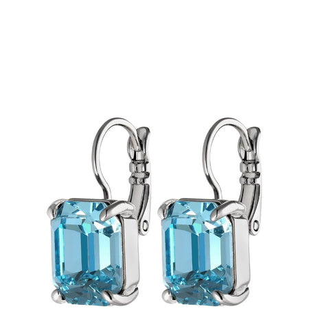 Dyrberg Kern Segin French Hook Silver Drop Earrings - Aqua