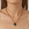 Dyrberg Kern Simona Gold Necklace - Black/Golden