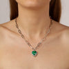 Dyrberg Kern Simona Silver Necklace - Emerald Green