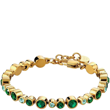 Dyrberg Kern Teresia Gold Bracelet - Emerald Green Mix