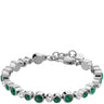 Dyrberg Kern Teresia Silver Bracelet - Emerald Green
