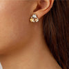 Dyrberg Kern Viena Gold Stud Earrings - Peach