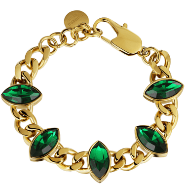 dyrberg-kern-zelko-gold-bracelet-emerald-green
