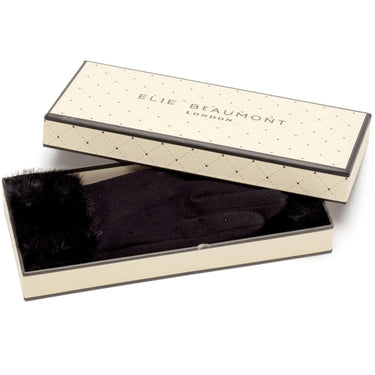 Elie Beaumont Black Faux Fur Cuff Gloves