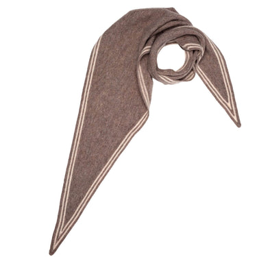 Elie Beaumont Coffee Knitted Triangle Neck Scarf