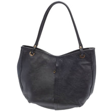 Black pebbled leather hobo shoulder bag with gold-tone hardware, shown against a plain white background.