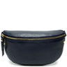 Elie Beaumont Navy Leather Sling Bag
