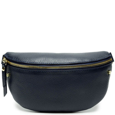 Elie Beaumont Navy Leather Sling Bag