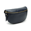 Elie Beaumont Navy Leather Sling Bag
