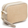 Elie Beaumont Raffia Stone Leather Bag