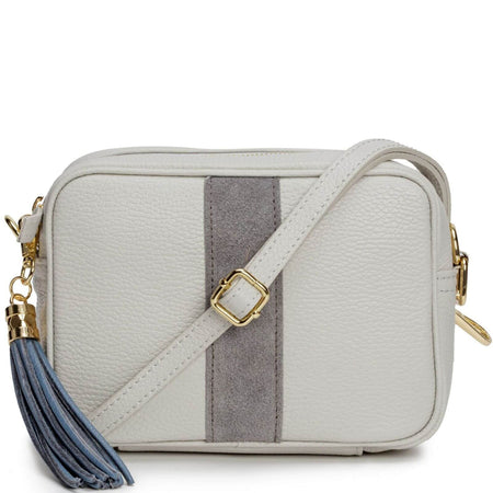 Elie Beaumont Suede Stripe Marble Leather Bag