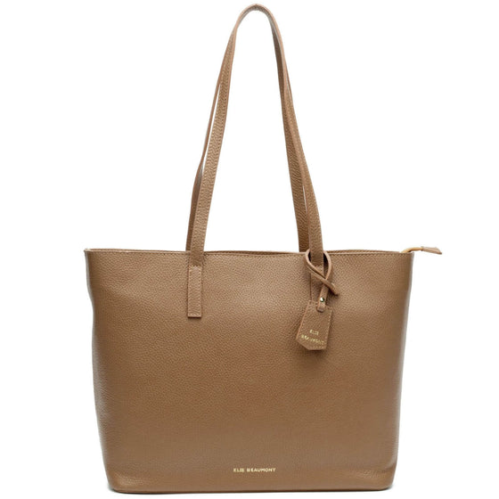 Elie Beaumont Tote Leather Bag - Tan