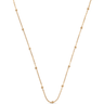 Gold chain necklace on a white background