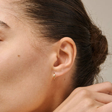 ENAMEL Copenhagen Gold Expandable Tiny Hoop Earrings