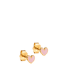 pink heart stud earrings