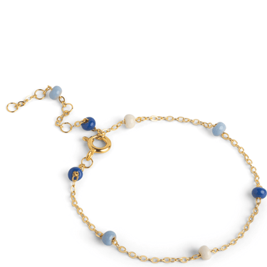 blue toned bead bracelet