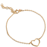 gold heart bracelet