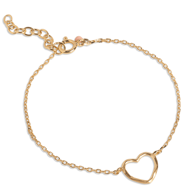 gold heart bracelet