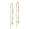 dangle gold and pearl earrings