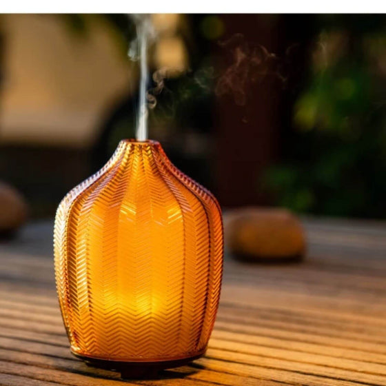 Fern Glass Aroma Diffuser - Amber