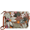 Floral Sequin & Embrodiery Straw Clutch Bag - Orange