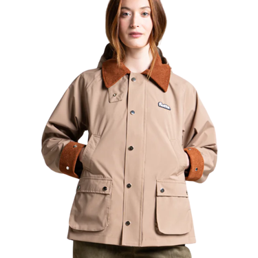 ladies beige waterproof barn jacket