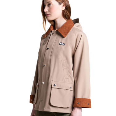 ladies beige waterproof barn jacket