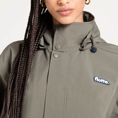Flotte Solferino Khaki Waterproof Long Length Coat