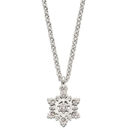 Girls Silver Snowflake Necklace