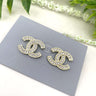 Gold Large CC Stud Earrings