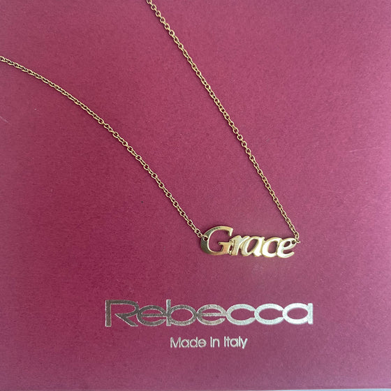 Rebecca My Name Gold Necklace - Grace