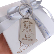 BeJeweled Bespoke Oval Stainless Steel Keyring - Graduation - Female