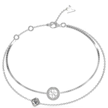 Guess 4G Crush Silver Layered Bracelet